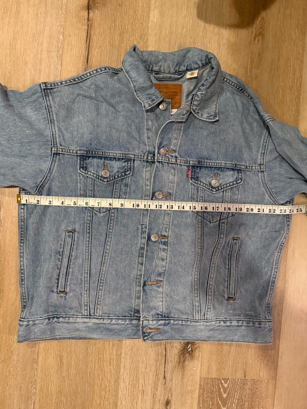 Levi's Light Wash Denim Jacket in Pale Blue - Picture 5 of 5